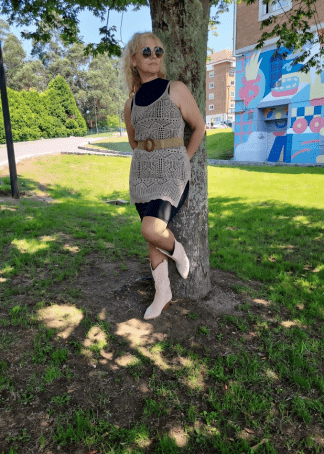 VESTIDO CROCHET BEIGE